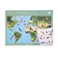 Mappemonde avec déccalcomanies