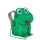 Kindergarten Backpack Frog small