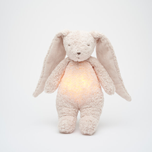 Moonie Hase mit Licht Cappuccino Natur