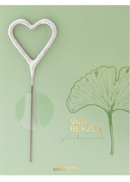 Von Herzen grün Flora Mini Wondercard